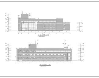 大学学校食堂全套建筑图含效果图