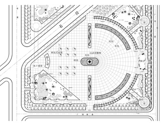 城市广场景观平面图