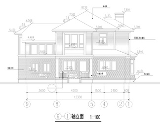 二层别墅建筑图
