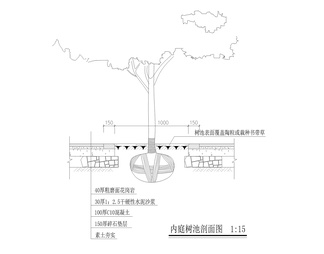 木坐凳树池详图