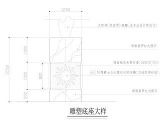 广场中心雕塑详图