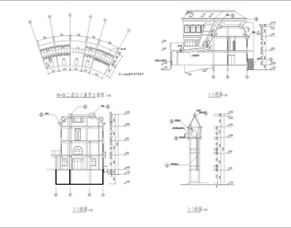 高档会所全套cad建筑设计施工图