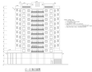 高层一梯四户住宅楼建筑图