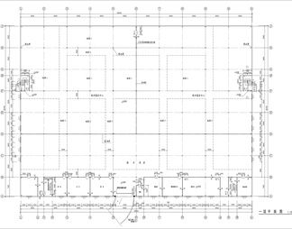 二层4S店汽车展厅建筑施工图