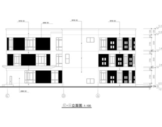 三层弧形幼儿园建筑图