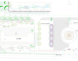 中学广场景观设计平面图