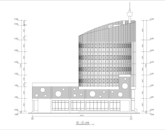 六层椭圆形餐厅建筑图
