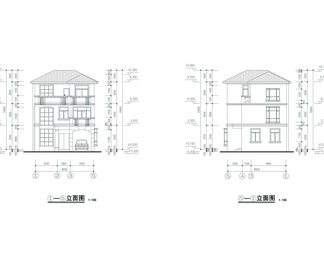 三层别墅建筑图