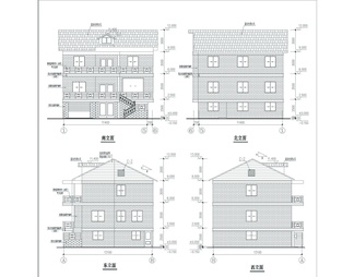 三层私人小别墅建筑结构图