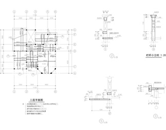 乡村自建三层别墅建筑结构图