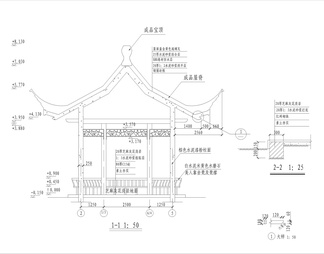 古建六角亭施工详图