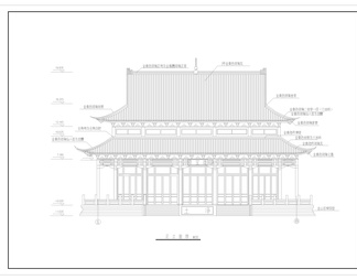99套古建筑寺庙宝殿佛塔CAD施工图纸