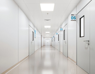 医院细胞室实验室走廊