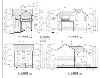 3层小别墅CAD详图及效果图