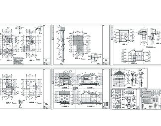 3层小别墅CAD详图及效果图
