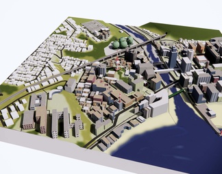 滨水景观城市规划总模