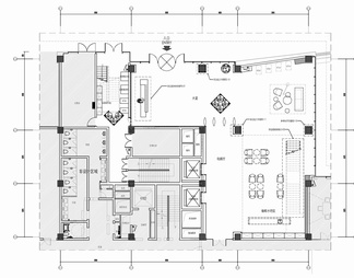 办公大楼公区大堂室内施工图+效果图 电梯厅 接待大堂 公区