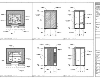 办公大楼公区大堂室内施工图+效果图 电梯厅 接待大堂 公区