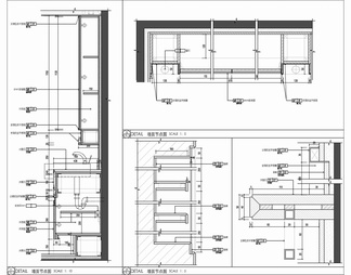 叠墅样板房室内施工图 家装 私宅 洋房 别墅 样板房