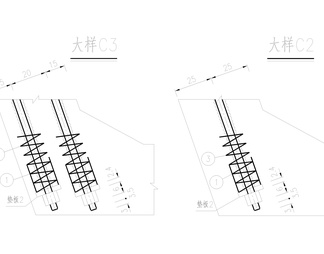 竖向预应力钢束cad图