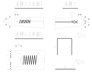 竖向预应力钢束cad图