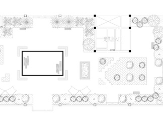 屋顶花园CAD平面图