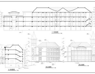 S型小区会所全套建筑图