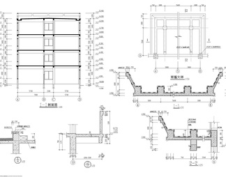 四层办公楼全套建筑结构图