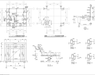 四层办公楼全套建筑结构图