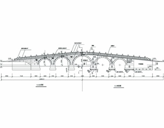 五跨石拱桥结构详图
