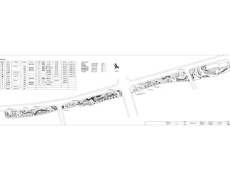 路边口袋公园景观平面图和植物配置图