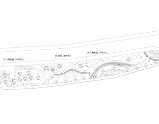 路边口袋公园景观平面图和植物配置图