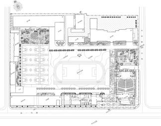 小学景观绿化平面图