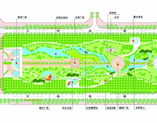 幸福林公园景观平面图