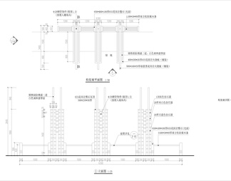 园林艺术小品构架廊详图