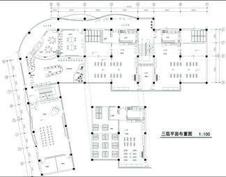 转角L型幼儿园装修平面CAD图