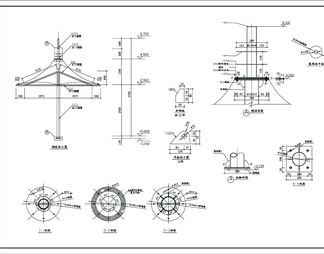 一套小型膜建筑结构详图