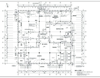 医院后勤部洗涤中心建筑全套cad图