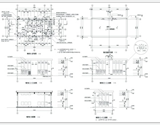 医院后勤部洗涤中心建筑全套cad图