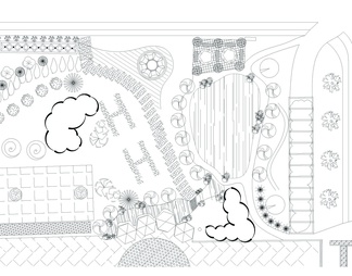 一套小游园设计景观绿化规划平面