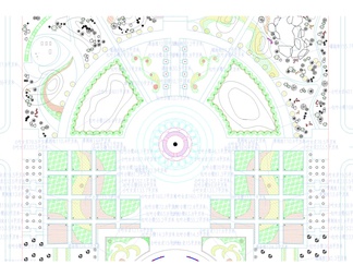 城市景区植物园绿化规划图