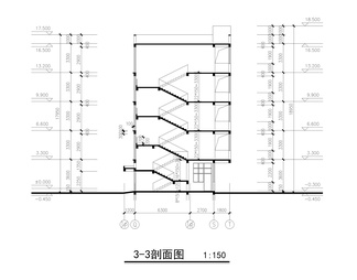 中学食堂和宿舍楼建筑施工图