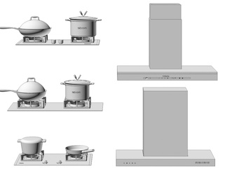 油烟机 燃气灶 厨房家电 煤气灶 锅具