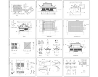 古建茶楼全套建筑图