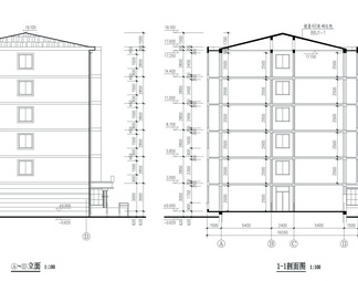 厂区宿舍楼工程施工建筑CAD图