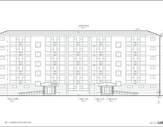 厂区宿舍楼工程施工建筑CAD图