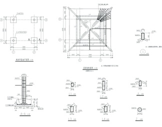 四角亭CAD详图