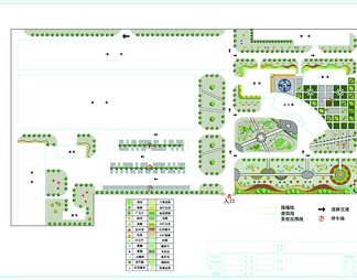 厂区景观绿化cad规划设计图