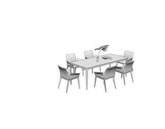 Cassina餐桌椅 皮革餐桌椅