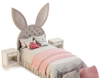 兔耳儿童床